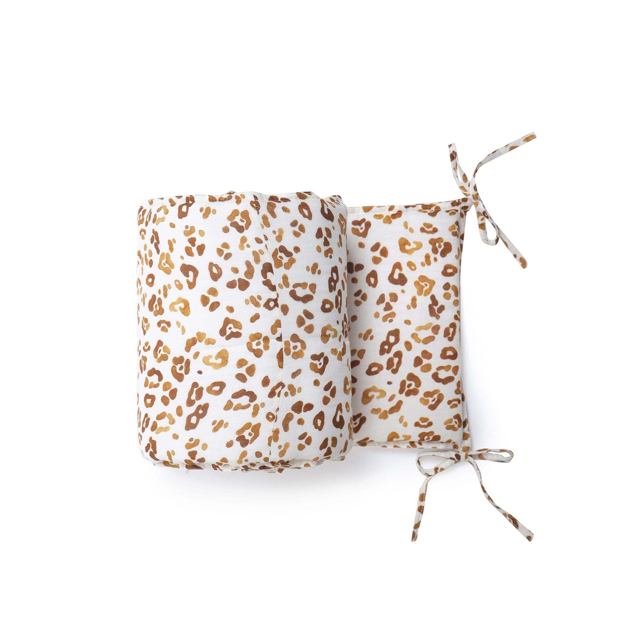 Golden Leopard Cot Bumper 069